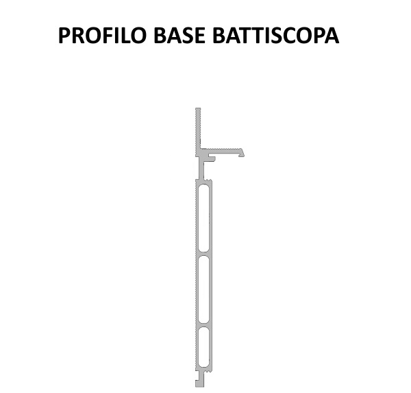 Profilo base battiscopa filomuro