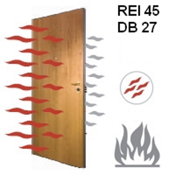 Door leaf REI 45
